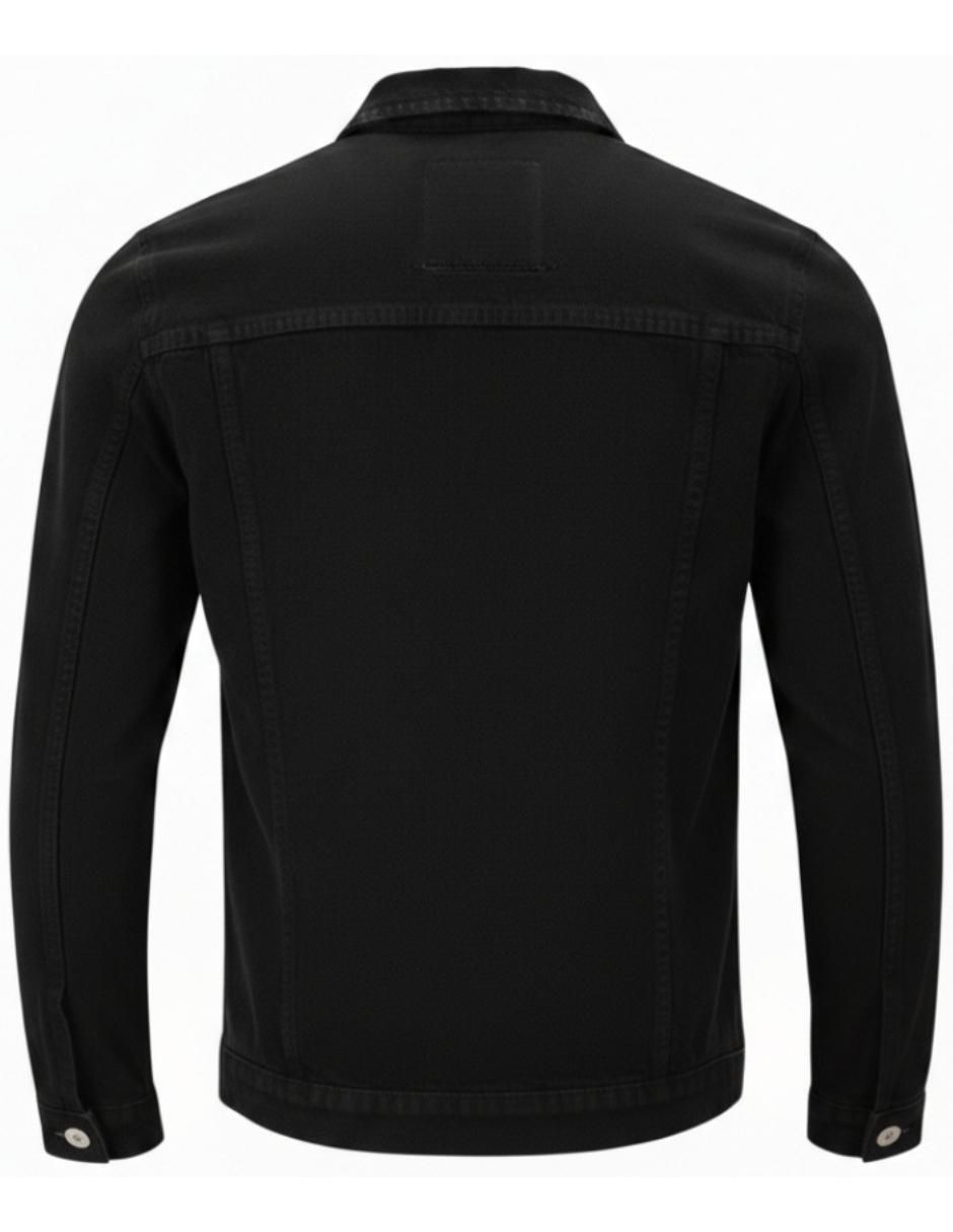 Chamarra denim de mezclilla con bolsillos para hombre 4