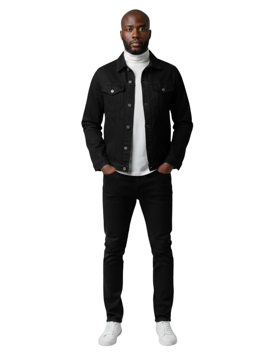 Chamarra denim de mezclilla con bolsillos para hombre 5