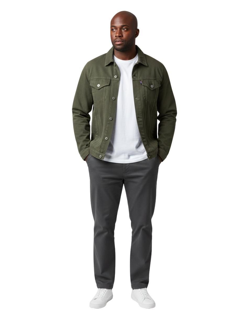 Chamarra denim de mezclilla con bolsillos para hombre 3