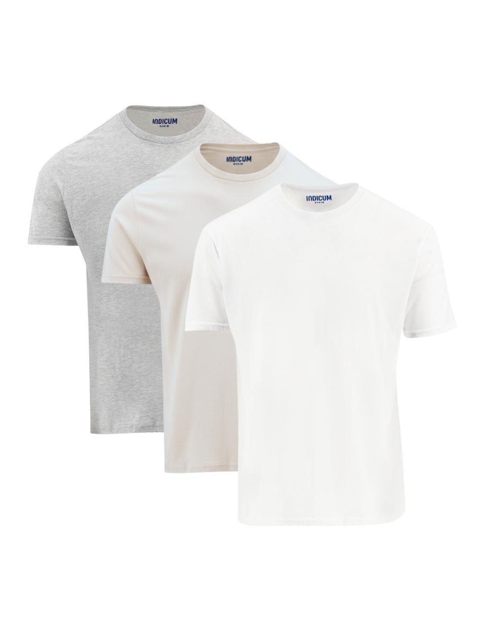 Set playera cuello redondo para hombre