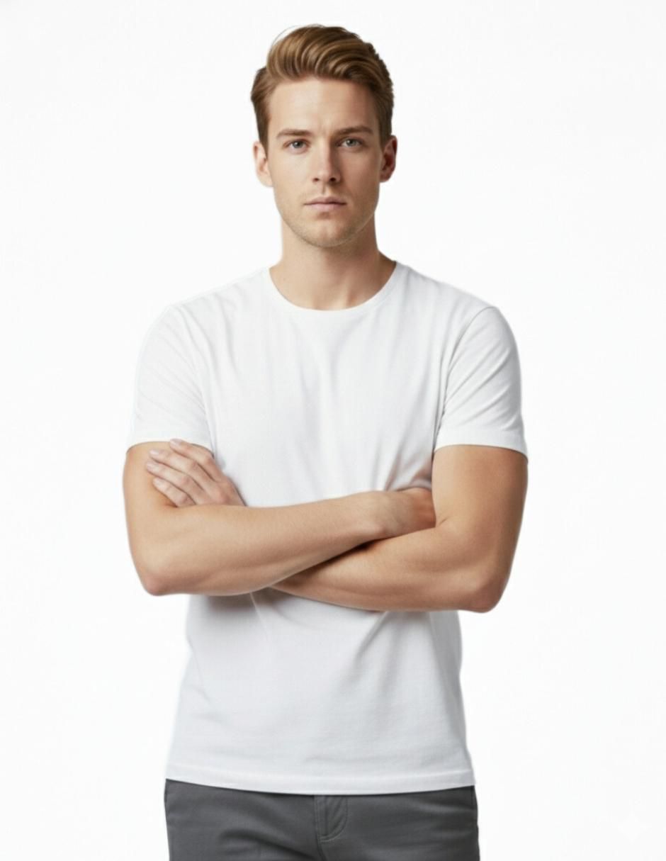 Set playera cuello redondo para hombre 3