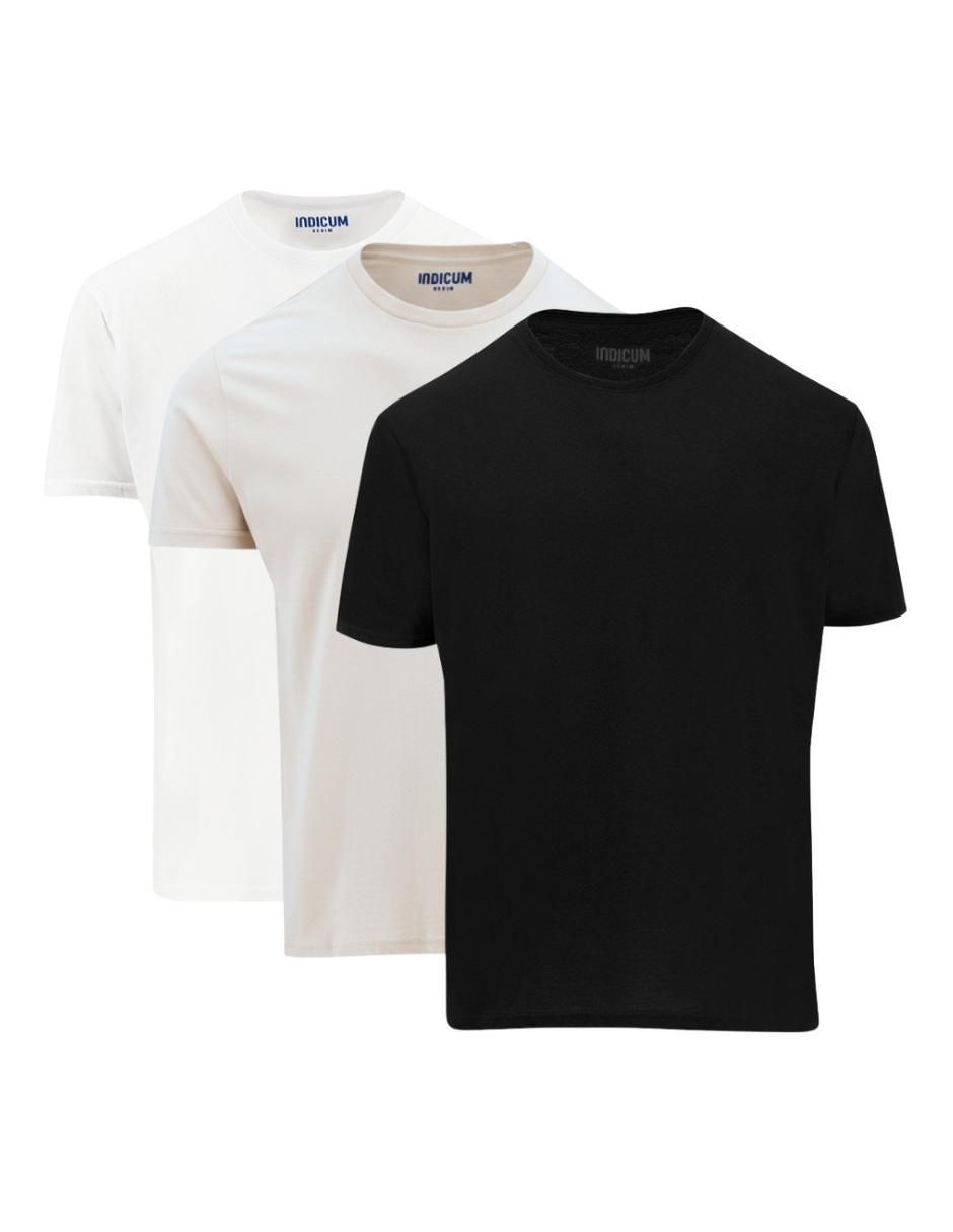 Set playera cuello redondo para hombre
