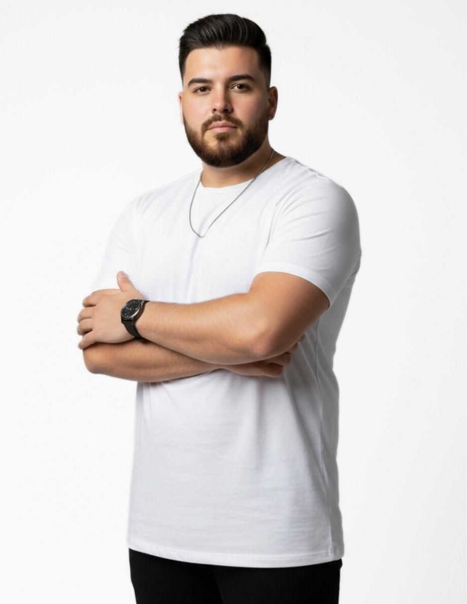 Set playera cuello redondo para hombre 3