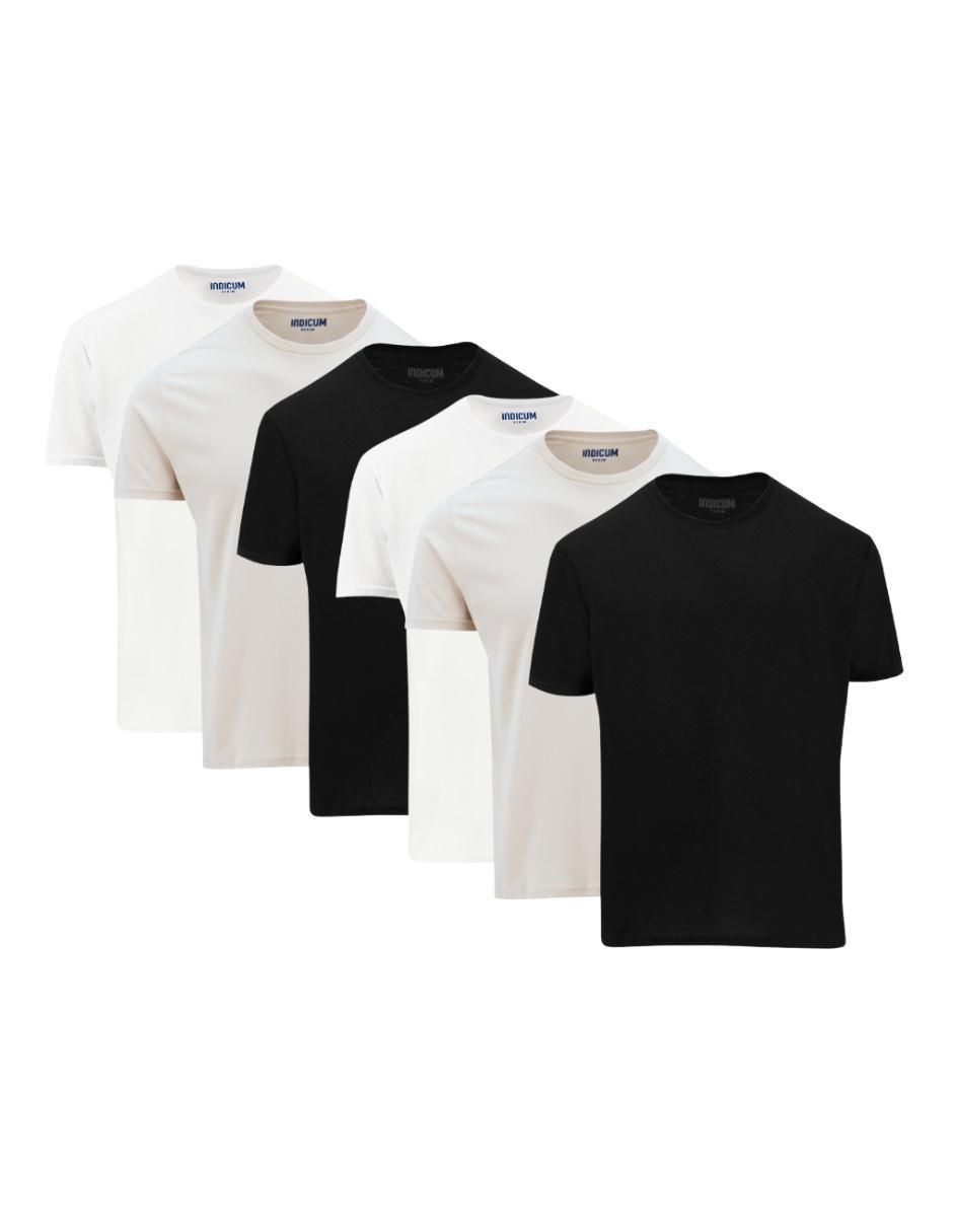 Set playera cuello redondo para hombre