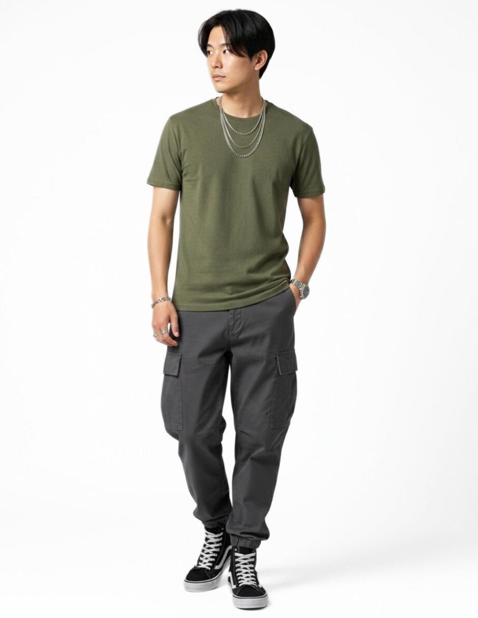 Set playera cuello redondo para hombre 8