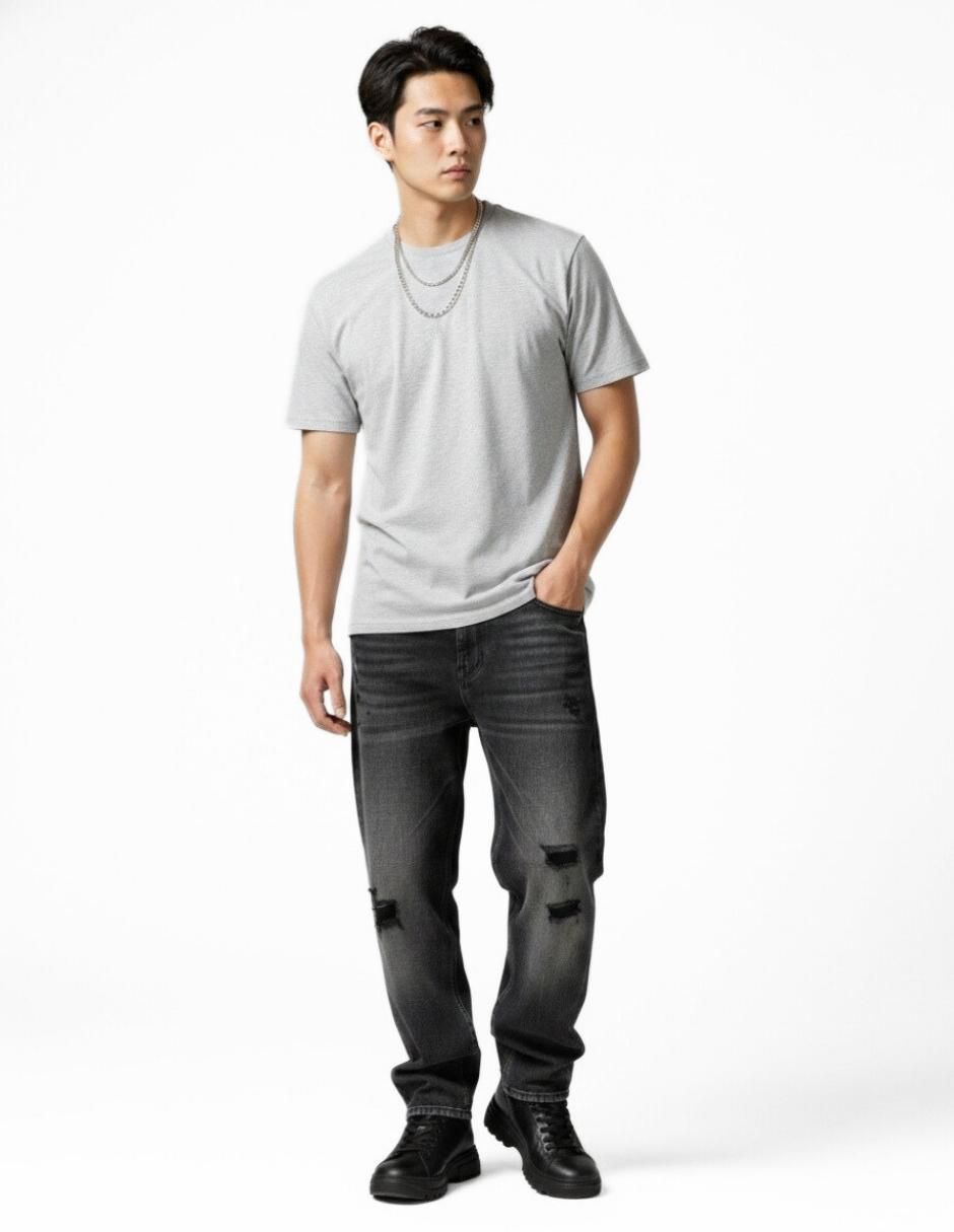 Set playera cuello redondo para hombre 9