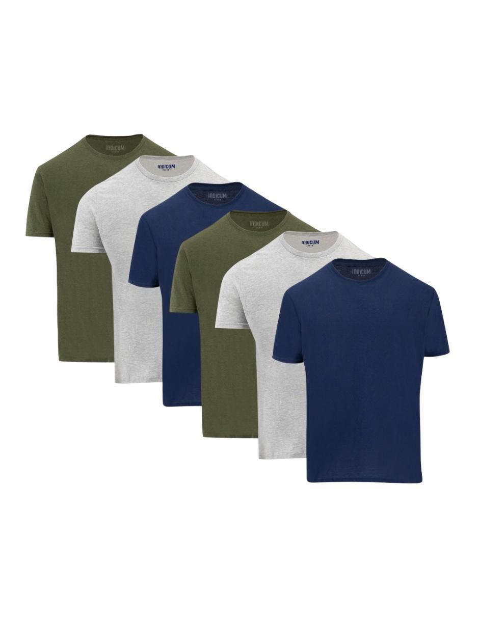 Set playera cuello redondo para hombre