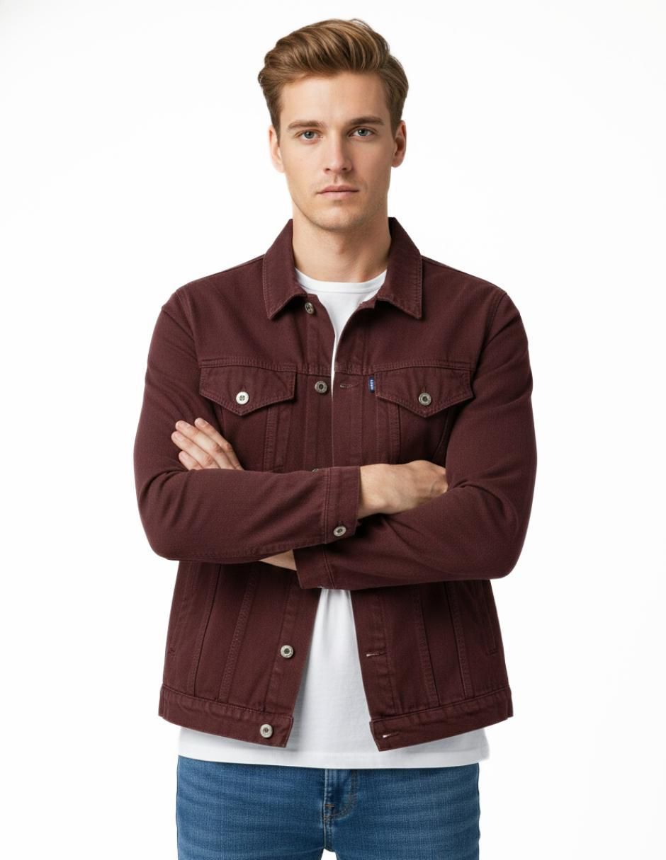 Set chamarra de mezclilla con bolsillos para hombre 7