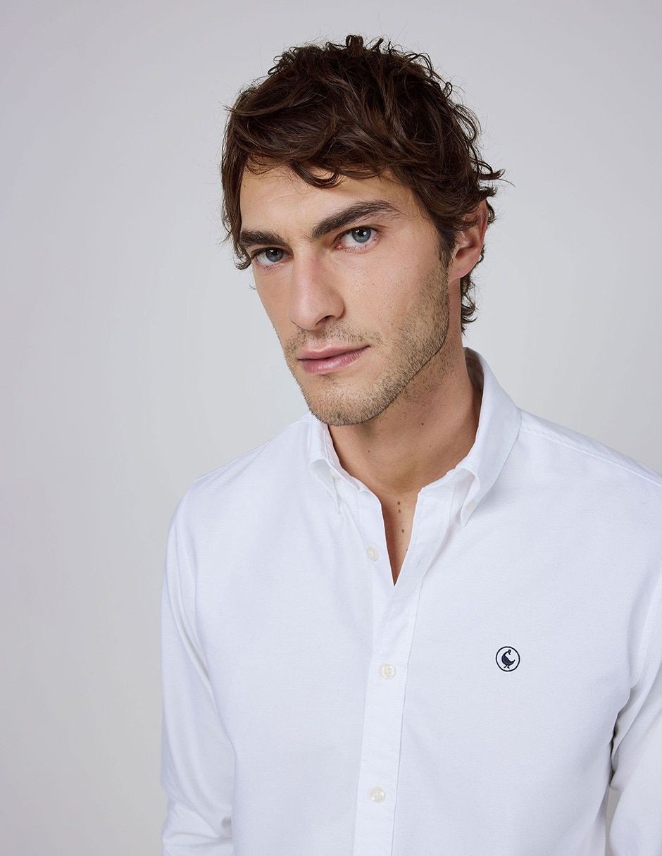 Camisa casual de algodón manga larga para hombre 4