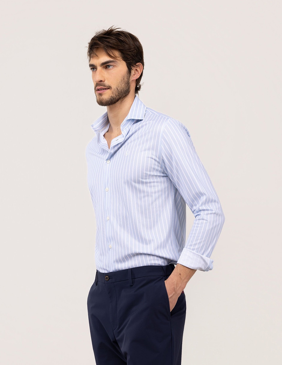 Camisa casual manga larga para hombre 3