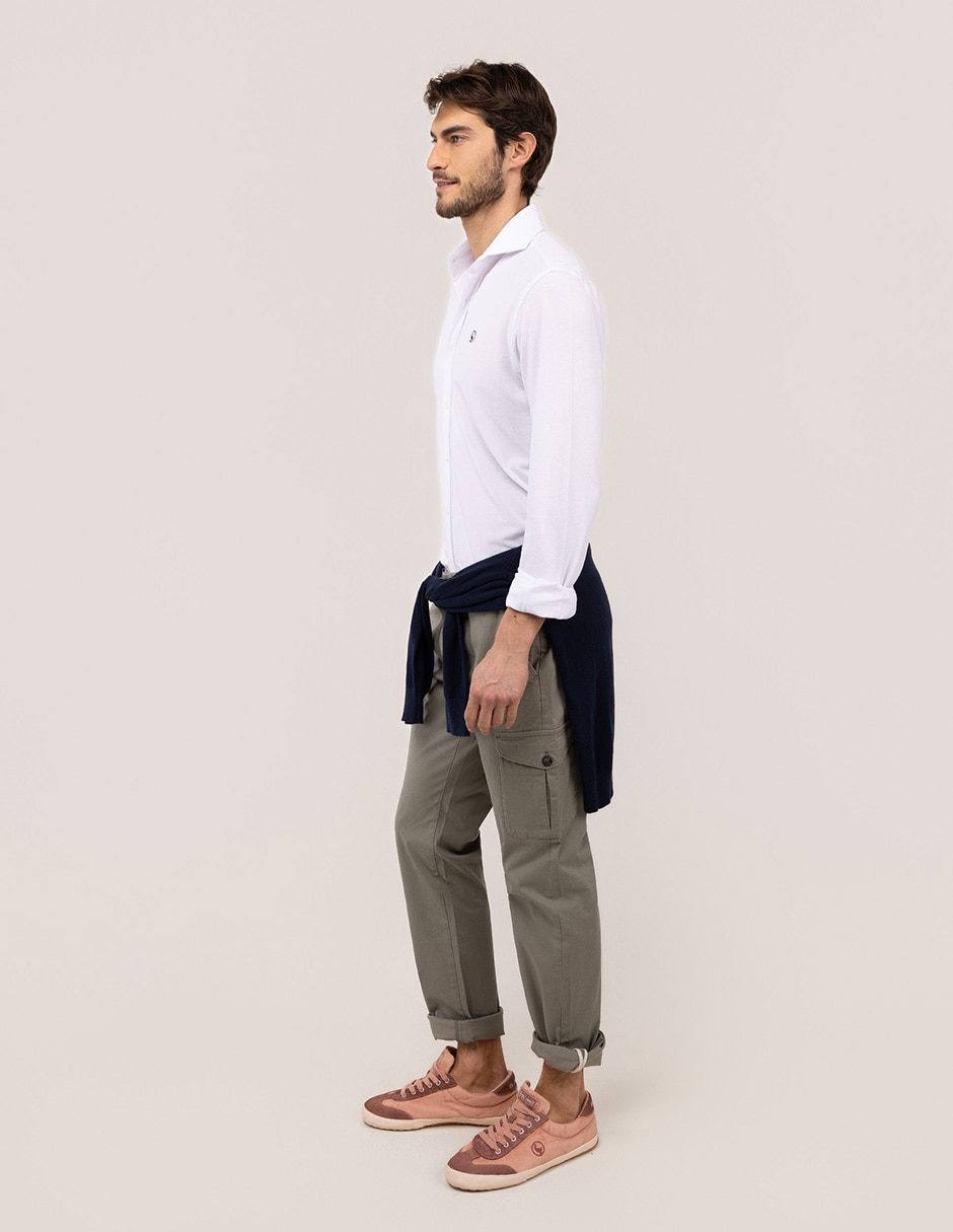 Camisa casual de algodón manga larga para hombre 3
