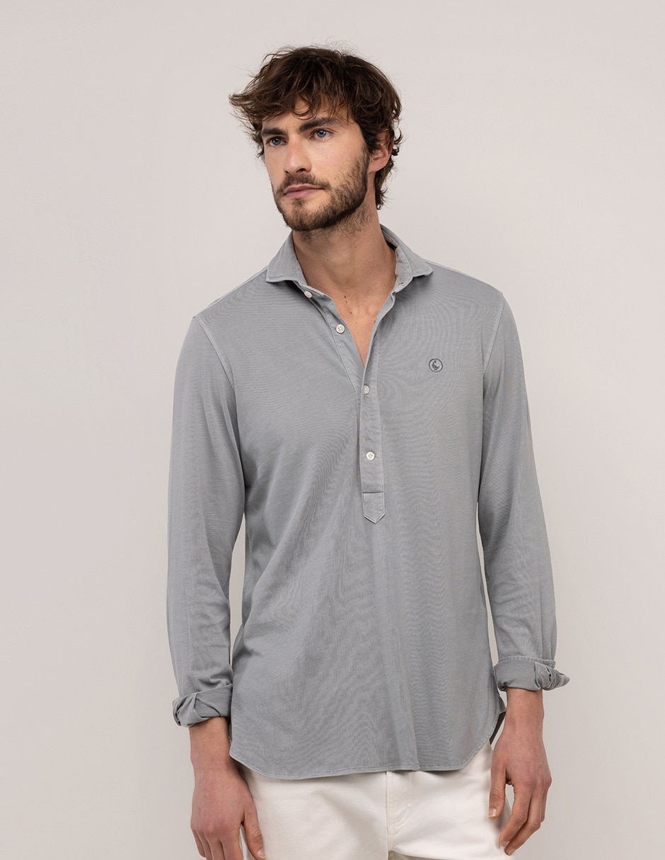 CAMISA EL GANSO 1050S260100 B, M, GRIS