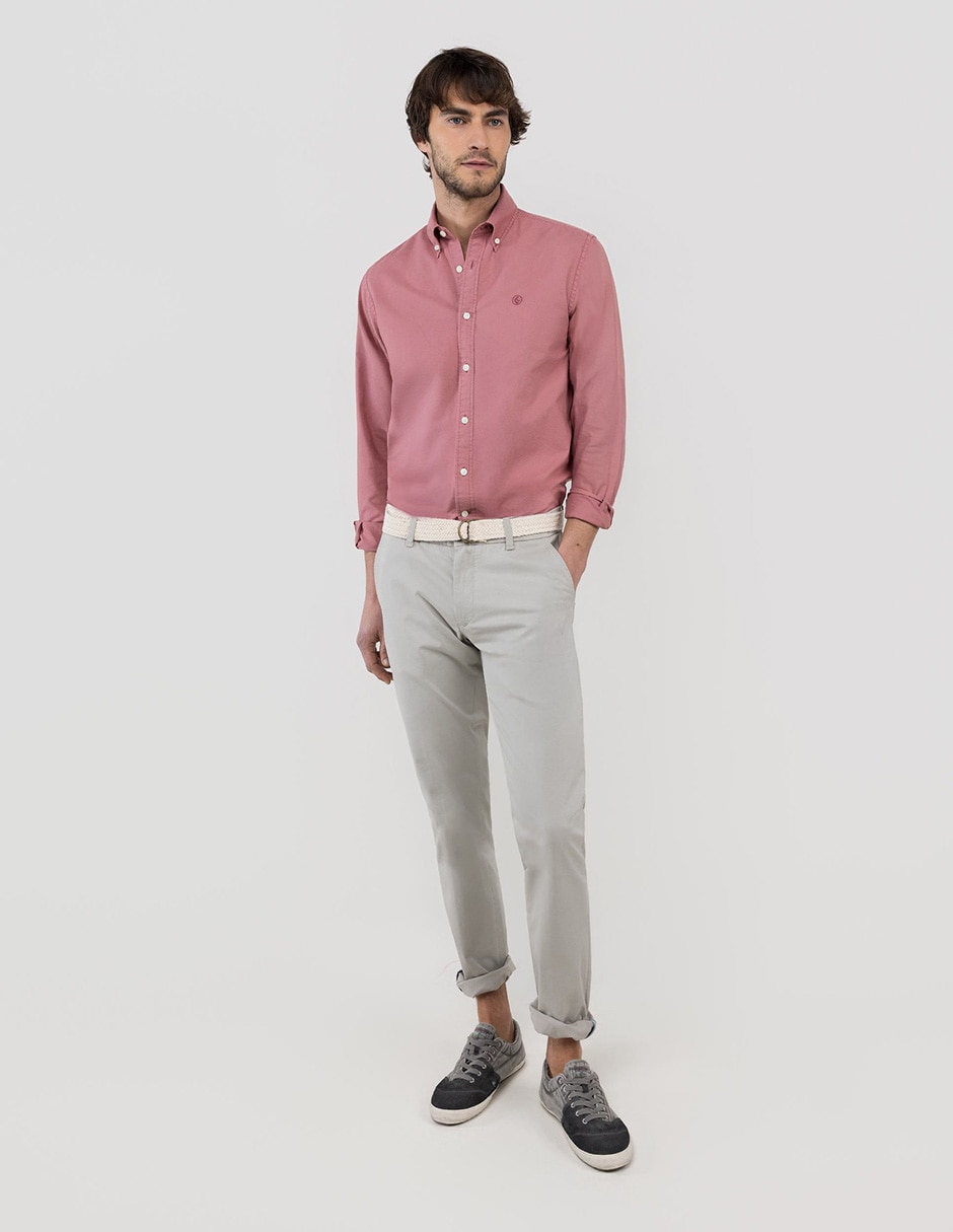 Camisa casual de algodón manga larga para hombre 2