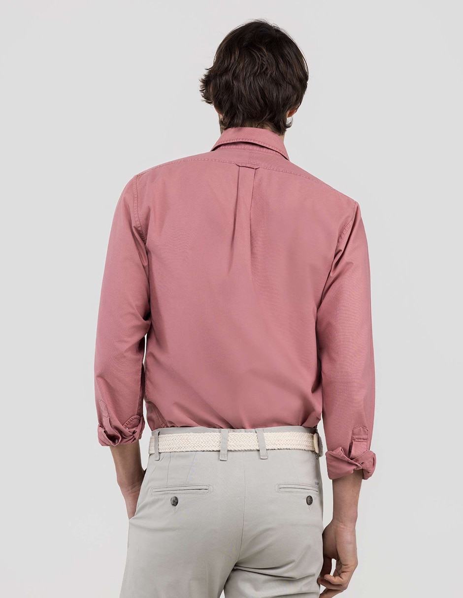 Camisa casual de algodón manga larga para hombre 4