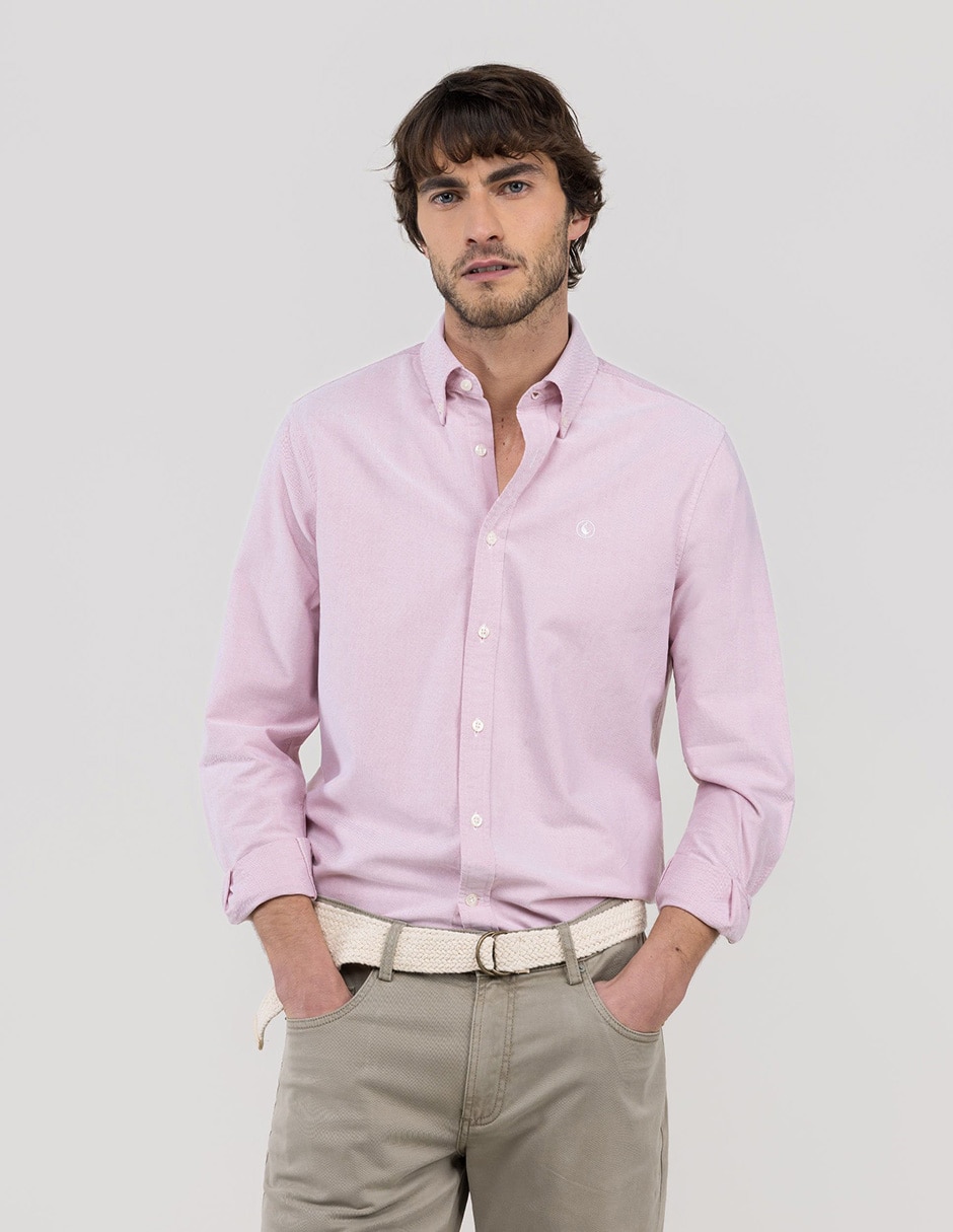 Camisa casual de algodón manga larga para hombre Camisa casual de algodón manga larga para hombre