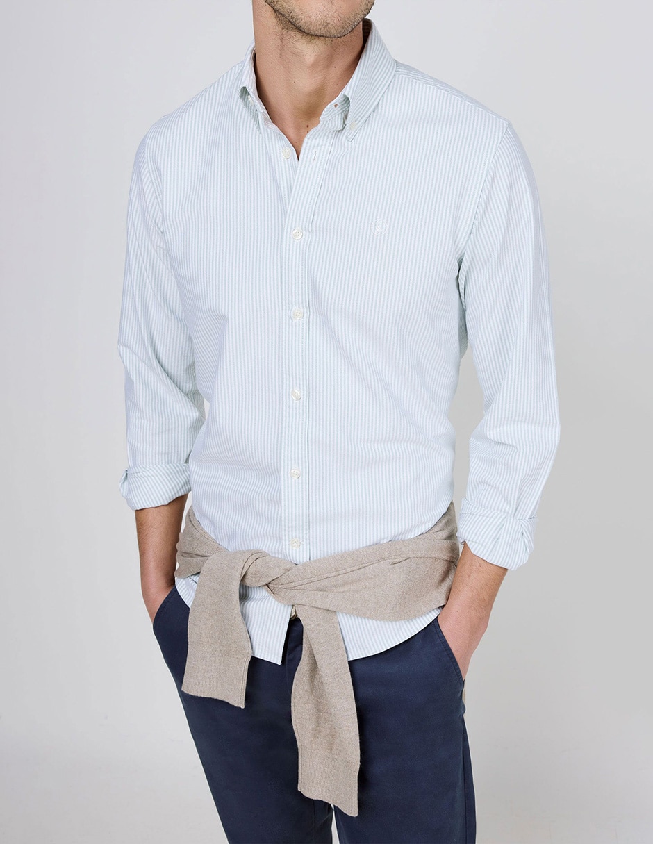 Camisa casual de algodón manga larga para hombre 3