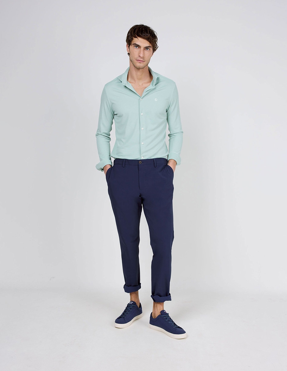 Camisa casual manga larga para hombre 2