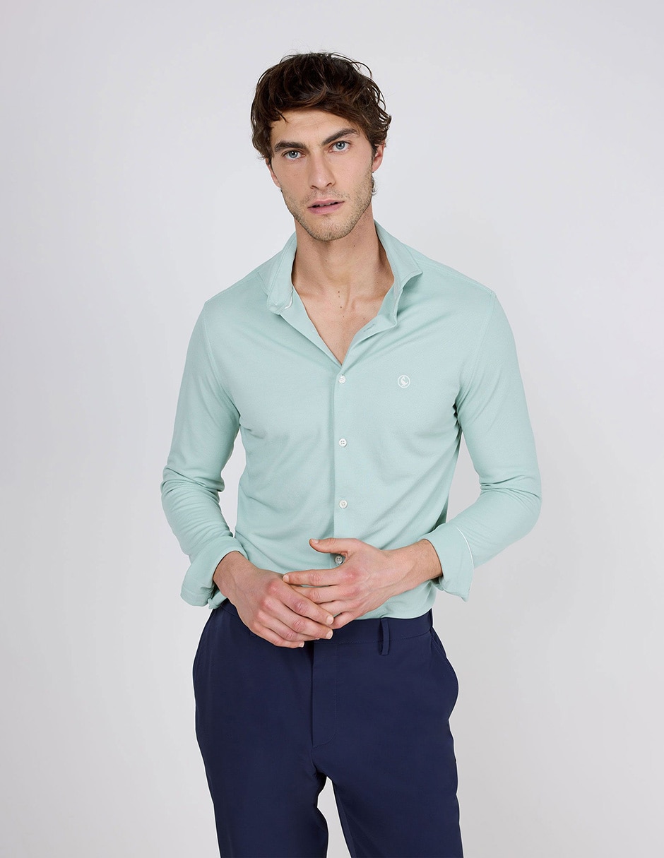 Camisa casual manga larga para hombre 3
