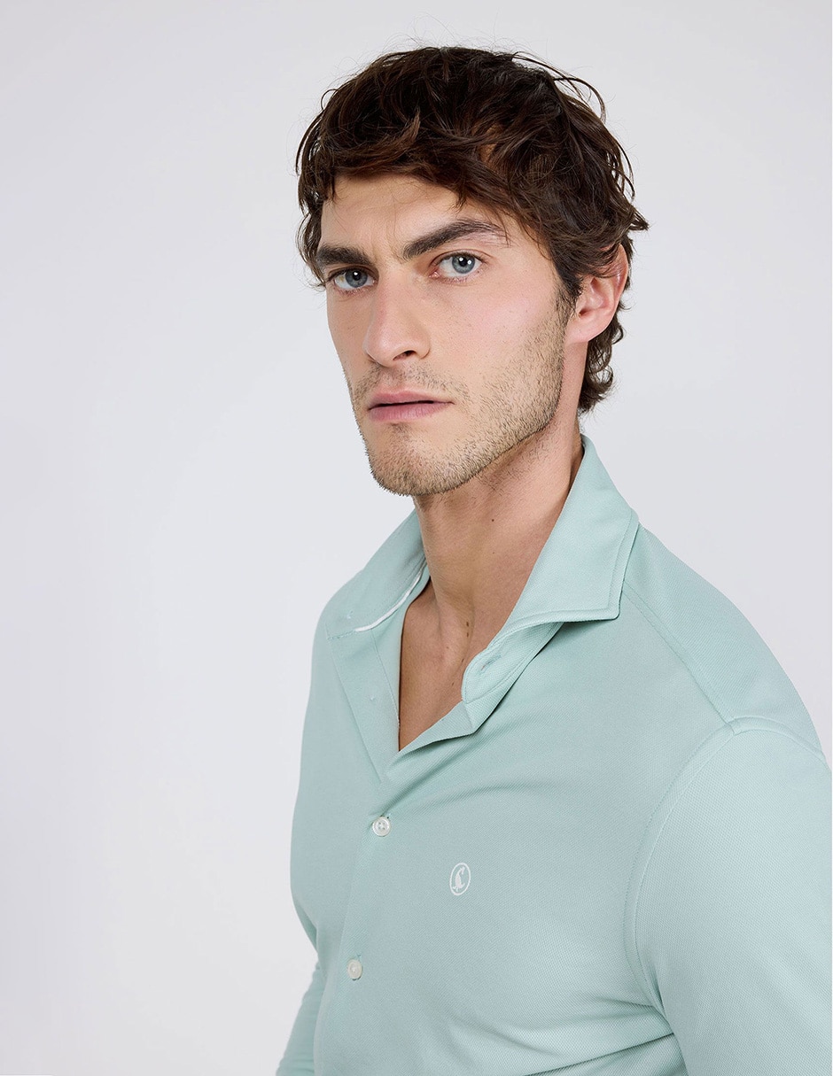 Camisa casual manga larga para hombre 5