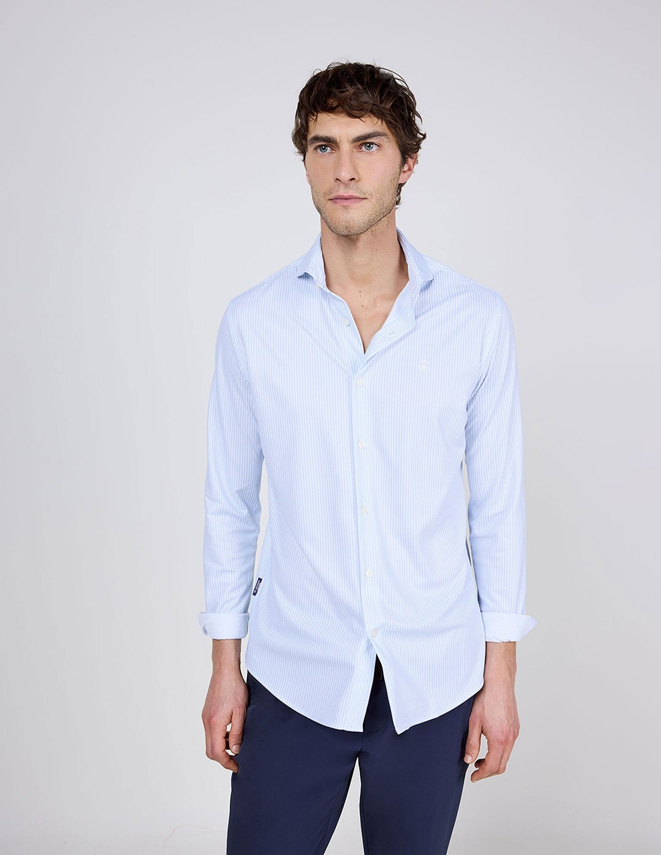 Camisa casual manga larga para hombre
