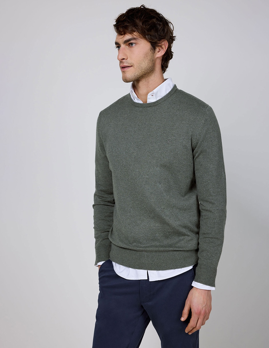 Suéter cuello redondo para hombre