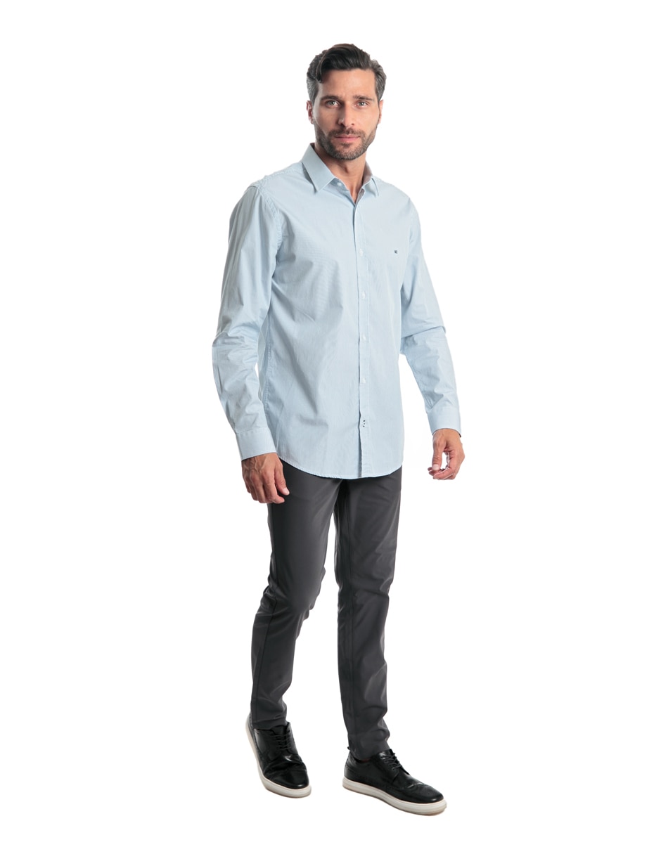 Camisa casual de algodón manga larga para hombre 3