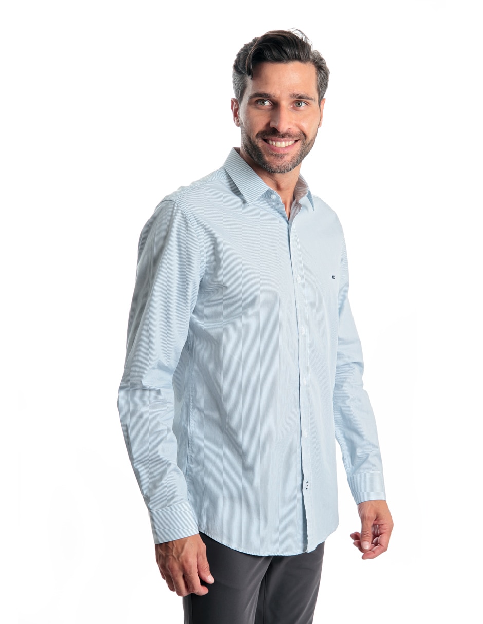 Camisa casual de algodón manga larga para hombre 5