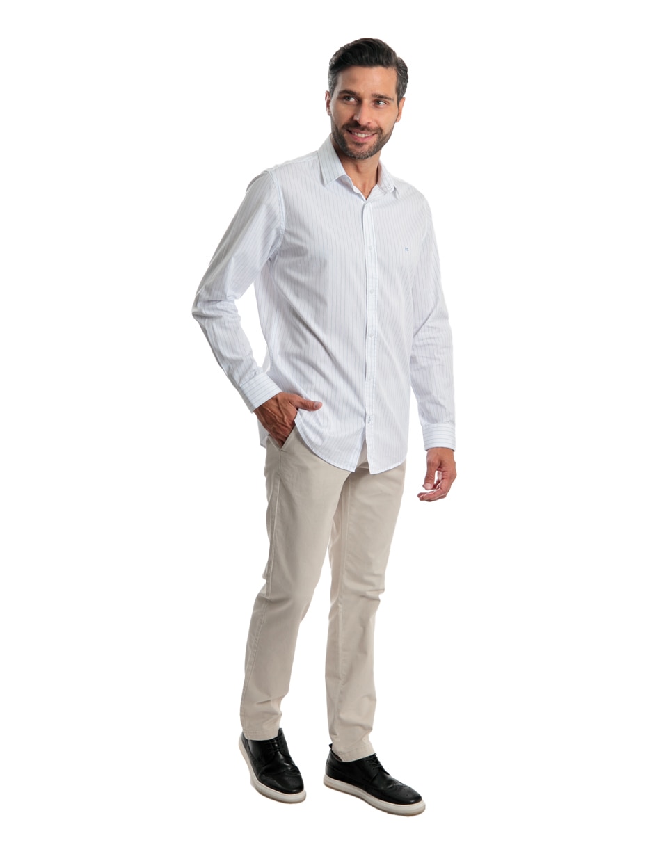 Camisa casual de algodón manga larga para hombre 2