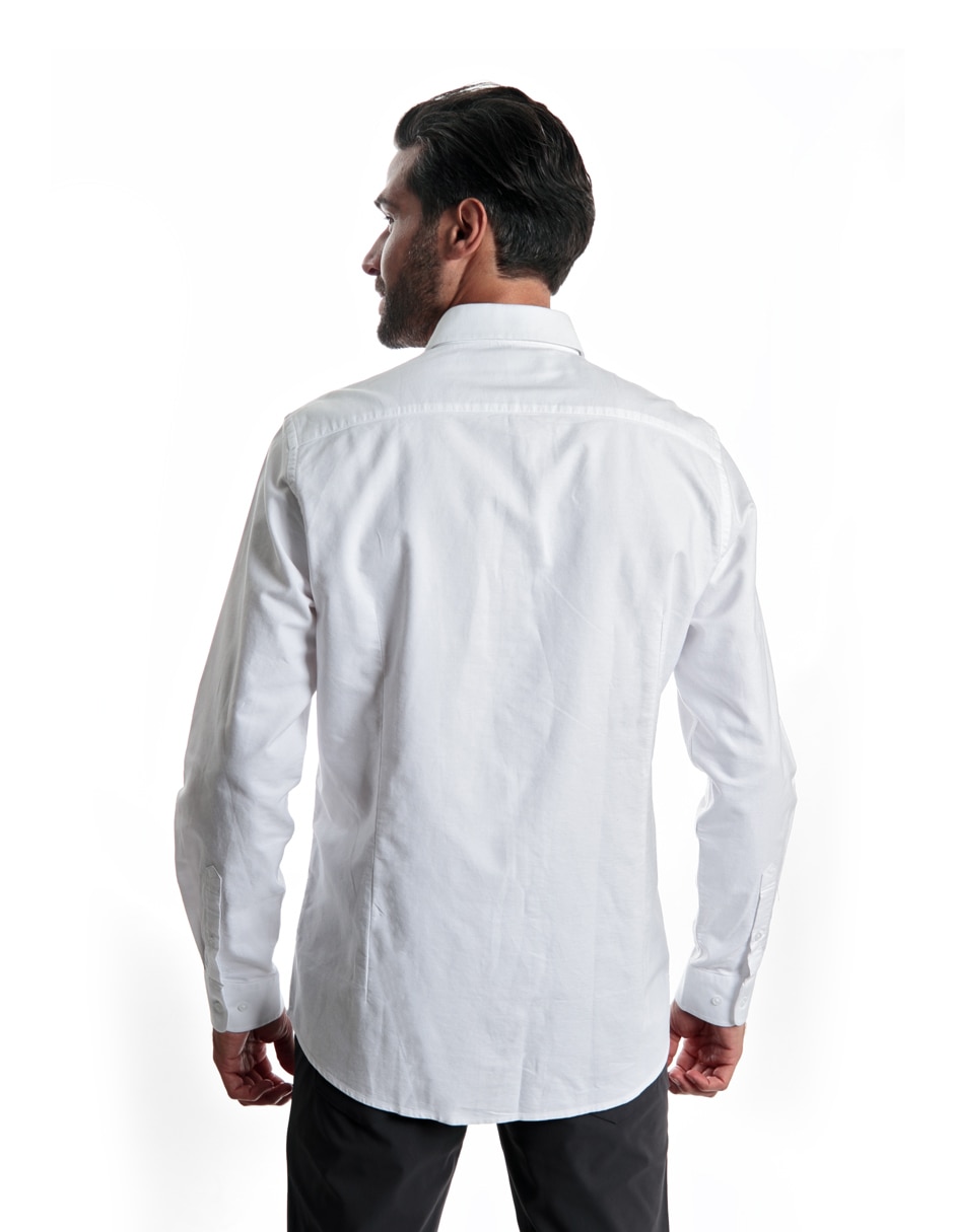 Camisa casual de algodón manga larga para hombre 3