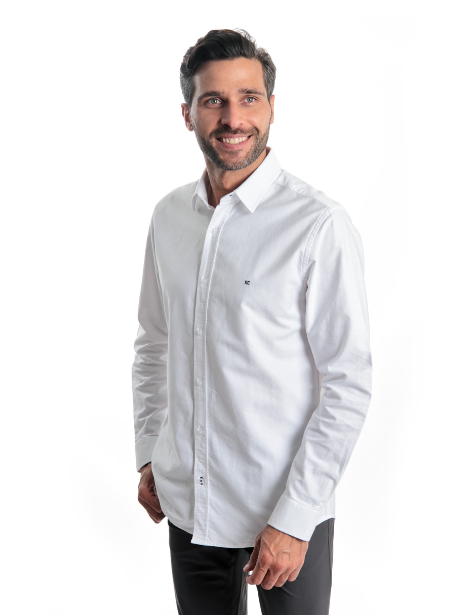 Camisa casual de algodón manga larga para hombre 4