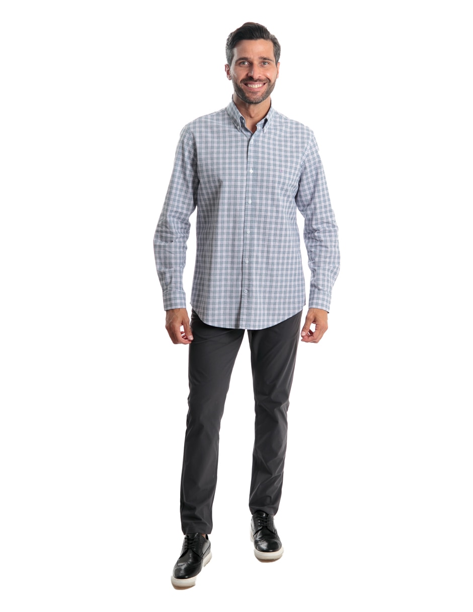 Camisa casual de algodón manga larga para hombre 2