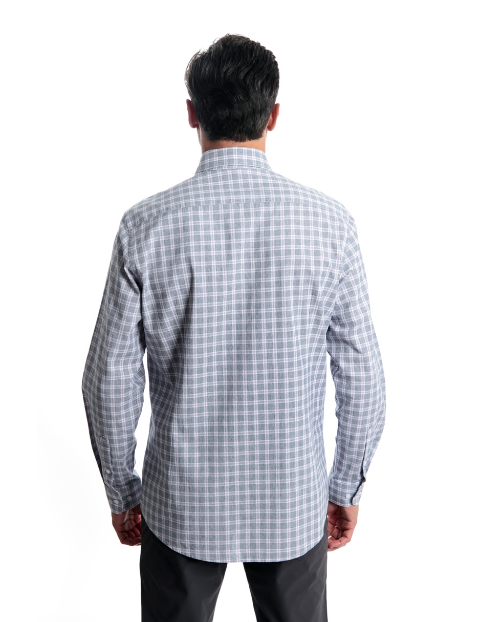 Camisa casual de algodón manga larga para hombre 4