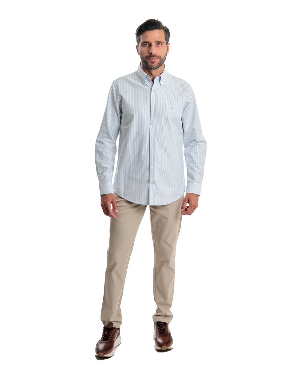 Camisa casual manga larga para hombre 2