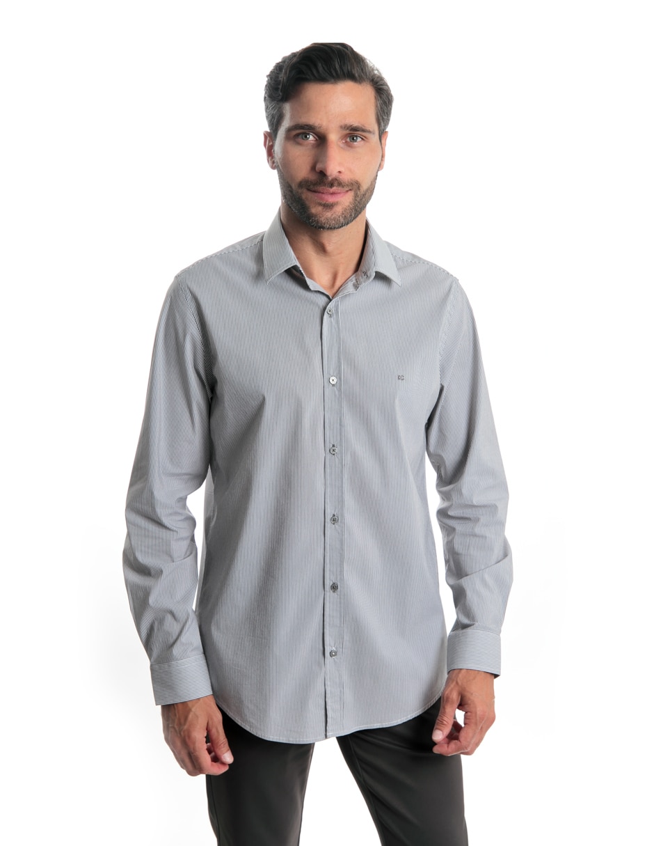 Camisa casual manga larga para hombre