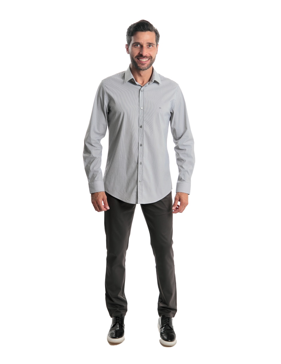 Camisa casual manga larga para hombre 2