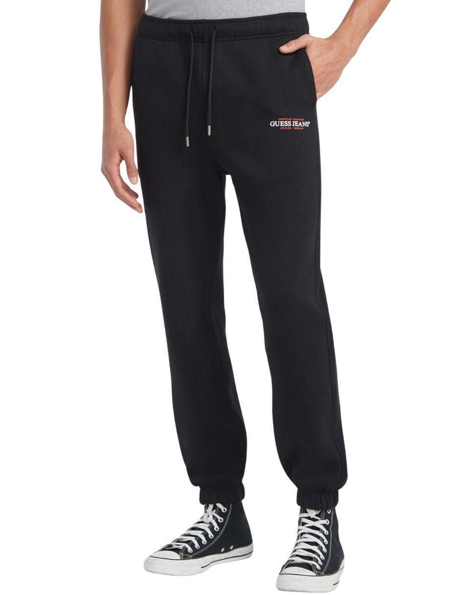 Jogger regular estampado logo con bolsillos para hombre