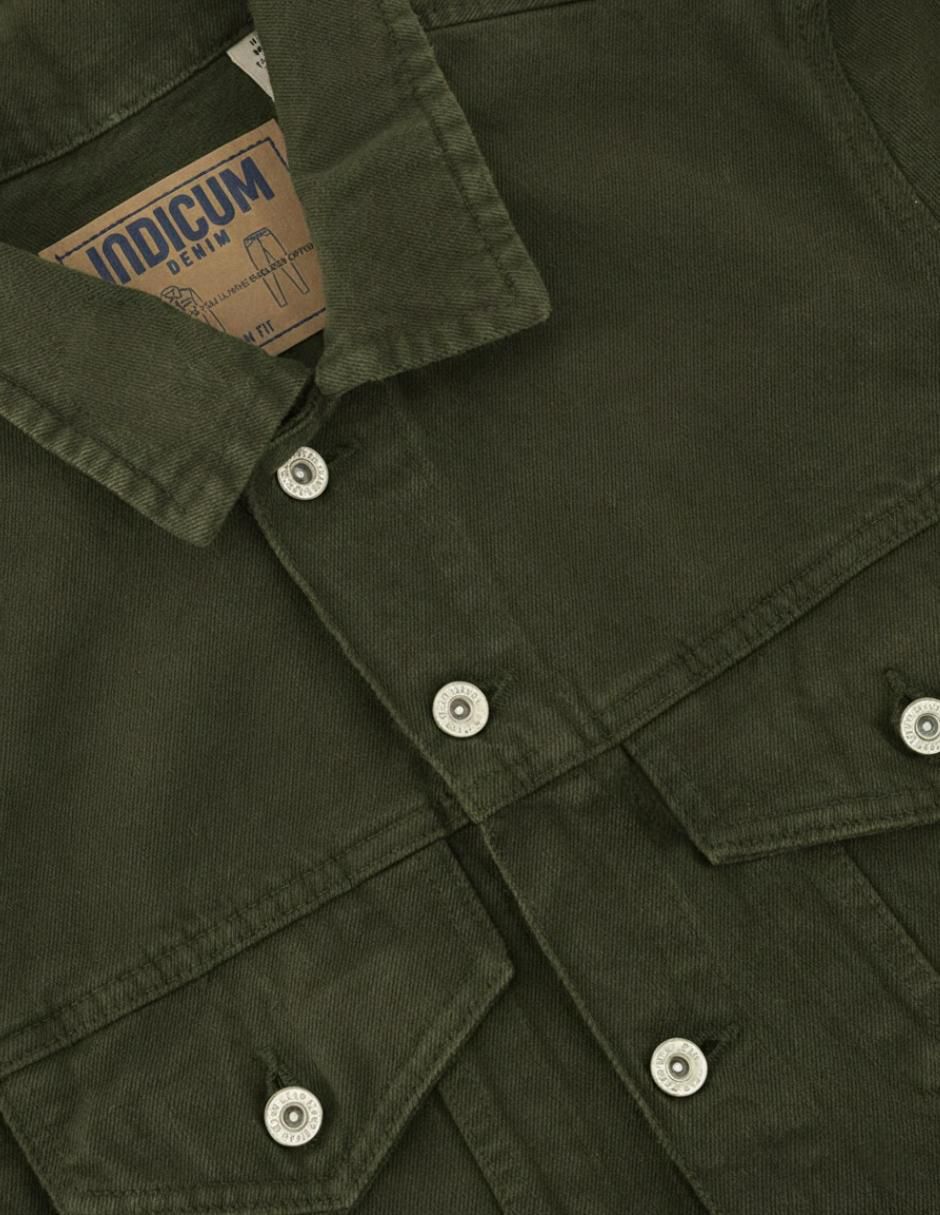 Set chamarra denim de mezclilla con bolsillos para hombre 11