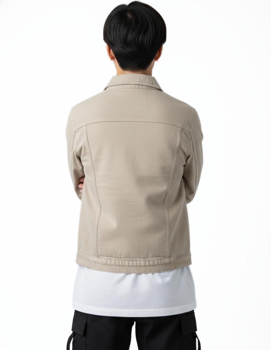 Set chamarra denim de mezclilla con bolsillos para hombre 2