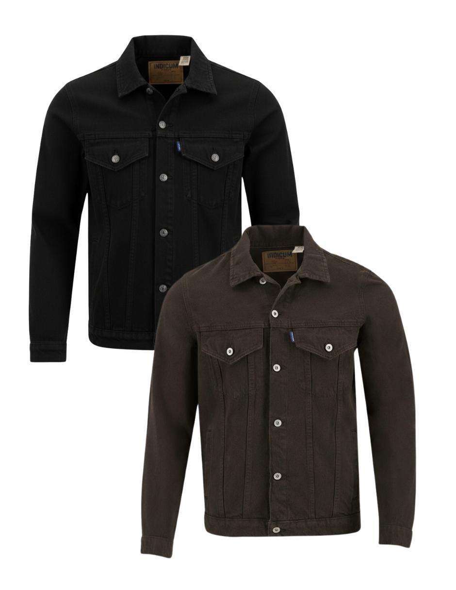 Set chamarra denim de mezclilla con bolsillos para hombre Set chamarra denim de mezclilla con bolsillos para hombre